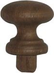 Holzknopf antik, alt, Holz Knopf aus Nuss gedrechselt, Ø 14,5mm